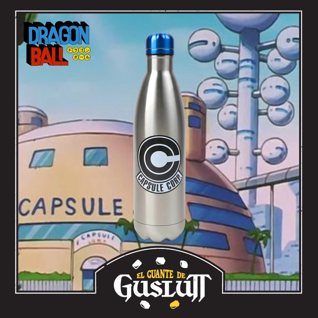 Botella Metálica Dragon Ball Capsule Corp Logo Edición Limitada