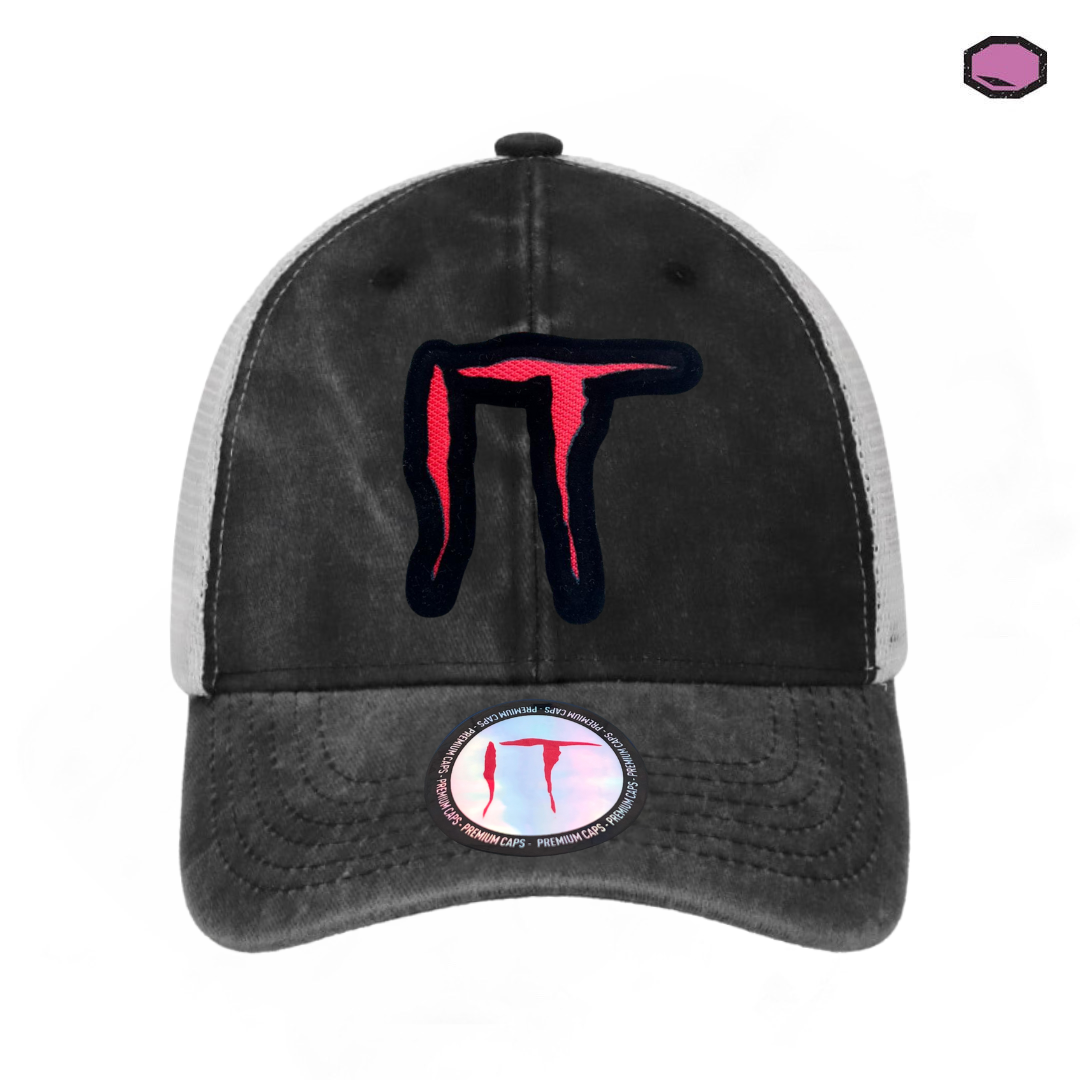 Gorra IT Logo 2017 Gris/Blanca Tipo Trucker Deslavada