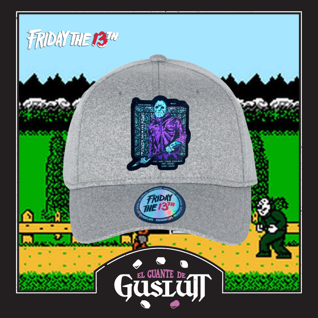 Gorra Friday the 13th Videojuego NES Game Over Gris Jaspe