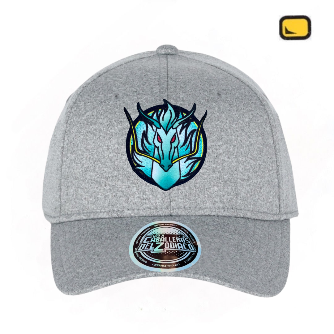 Gorra Los Caballeros del Zodiaco Dragón Shiryu Gris Jaspe