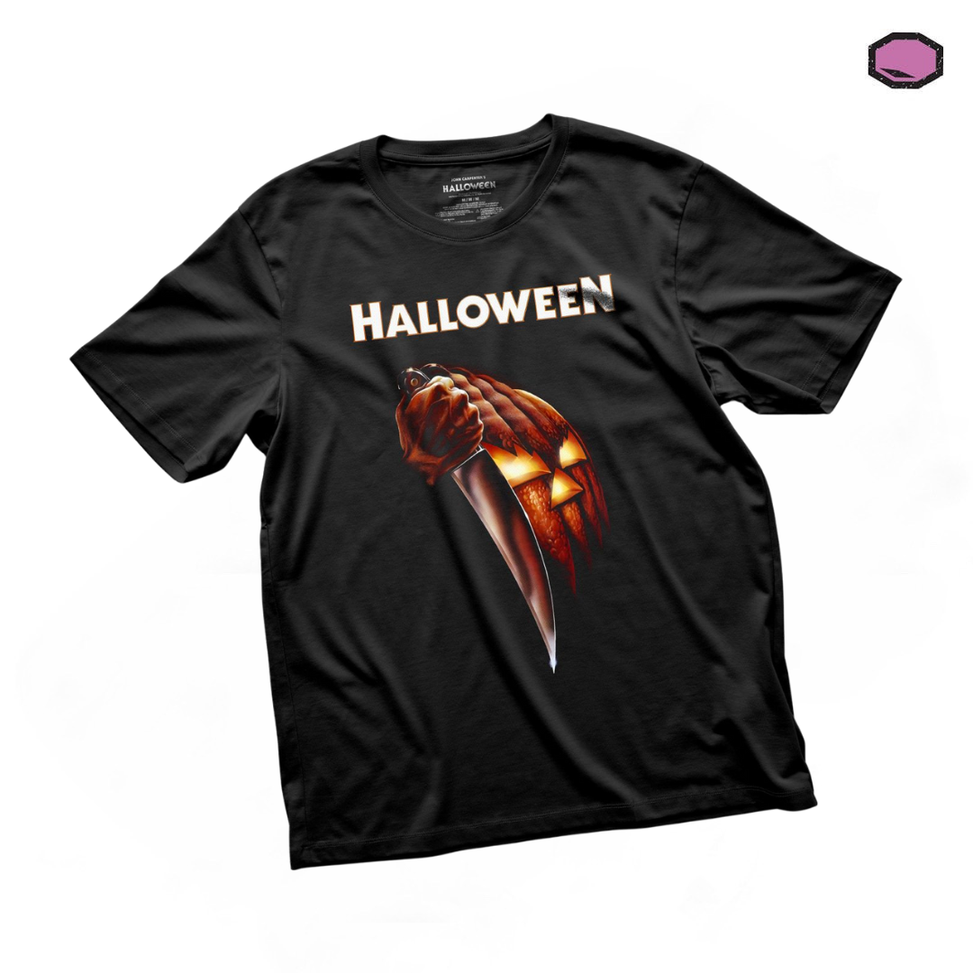 Playera Halloween Póster Clásico Negra