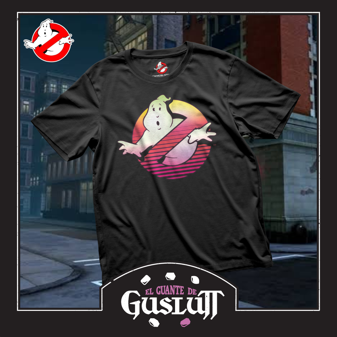 Playera Los Cazafantasmas Logo Vintage Negra