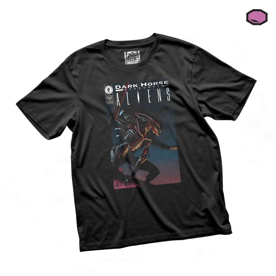 Playera Aliens Portada Cómic Incubation Negra