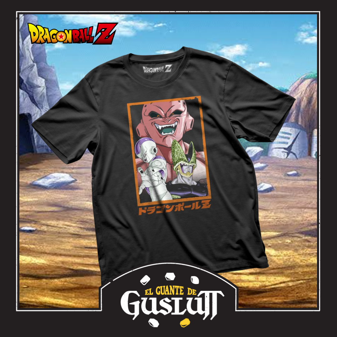 Playera Dragon Ball Z Villanos Negra