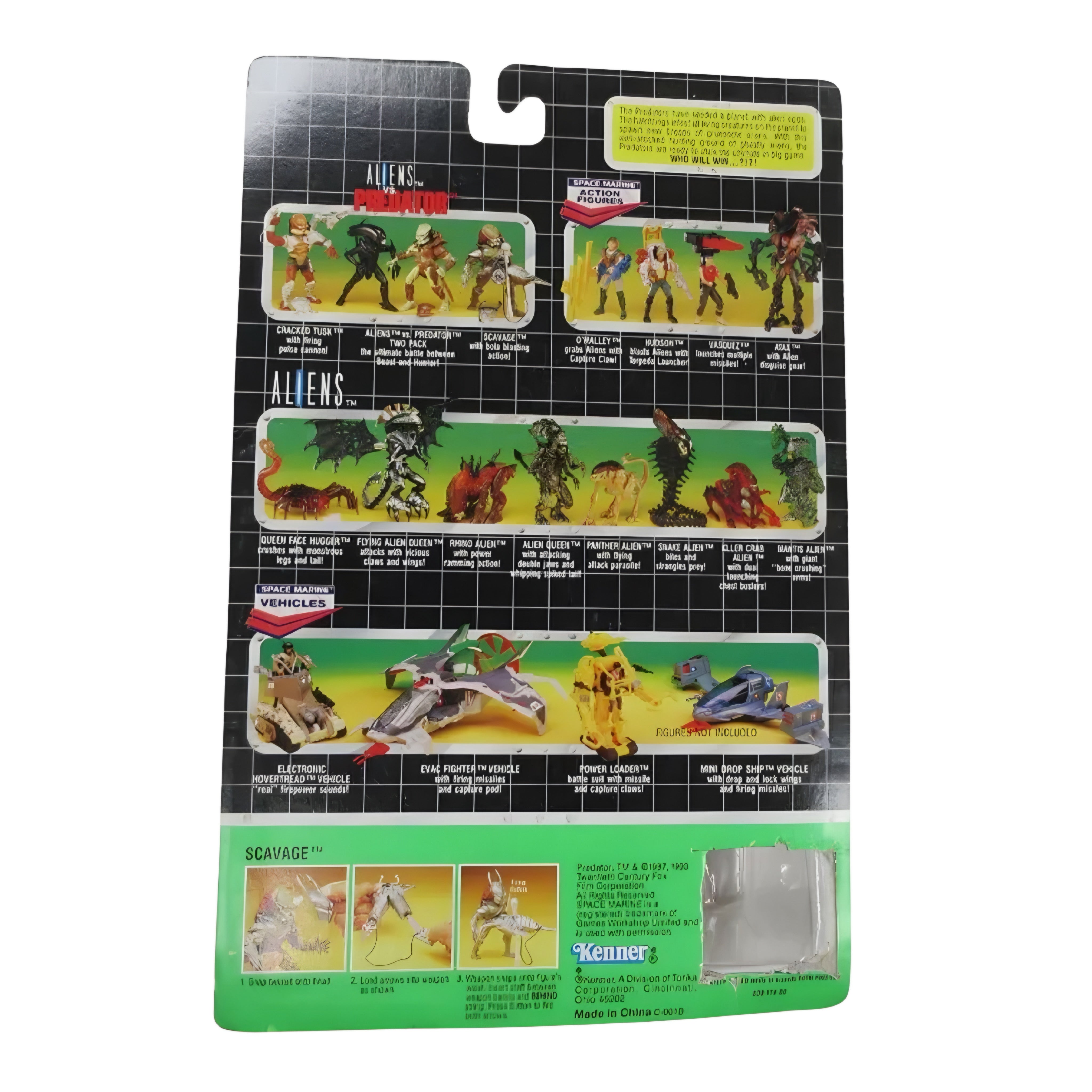 Figura Retro Kenner Scavage Predator con acción de ataque