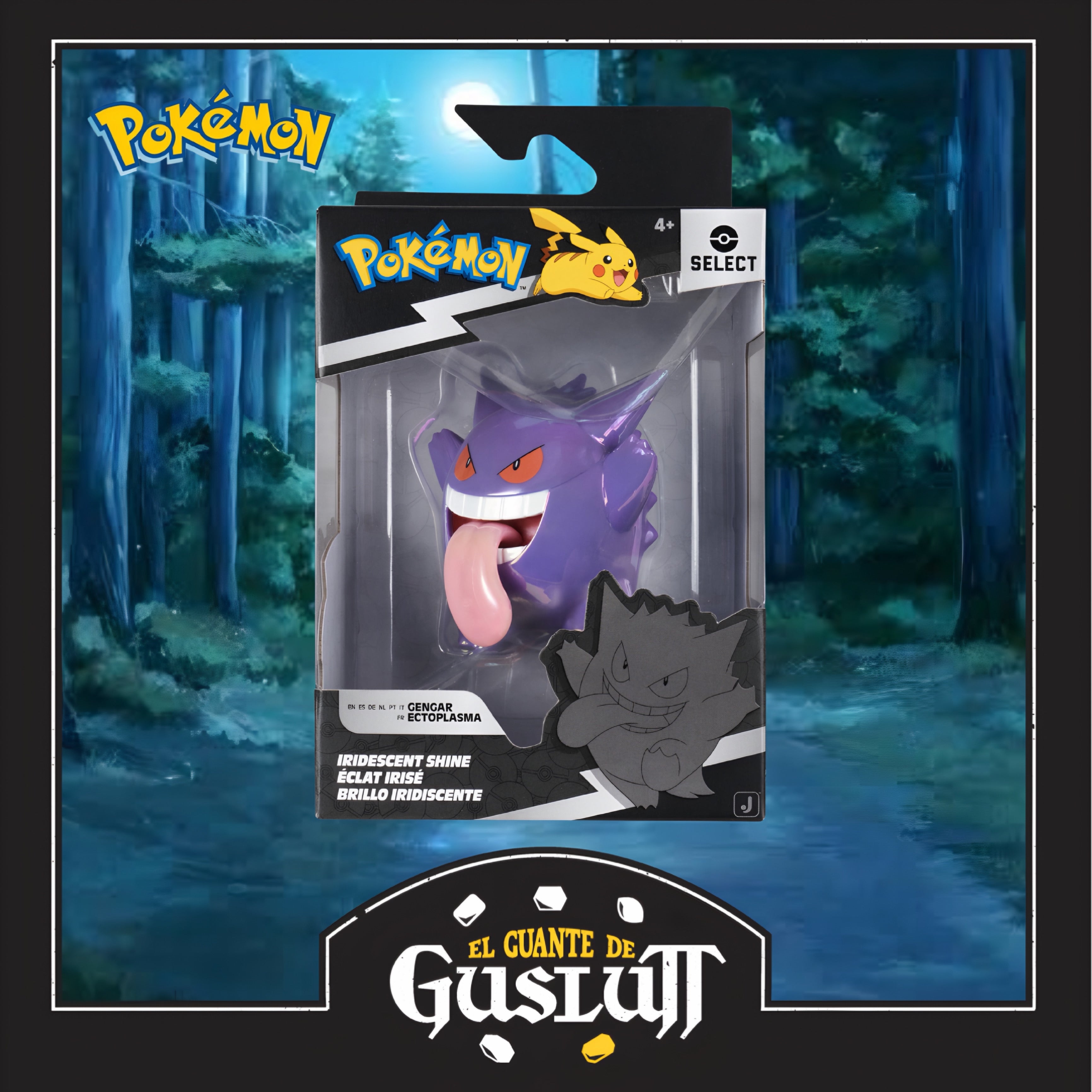 Mini Figura Pokémon Select Gengar Versión Iridiscente