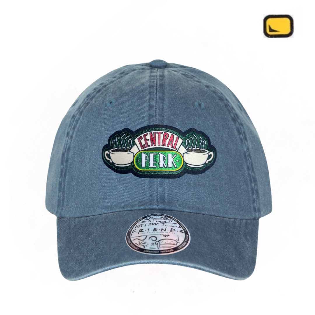 Gorra Friends Central Perk Azul Marino Tipo Deslavada