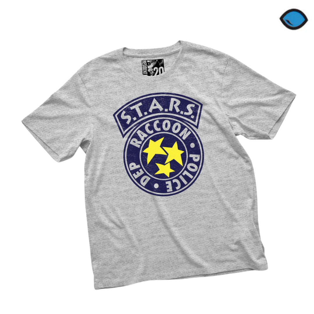 Playera Resident Evil S.T.A.R.S Logo Gris