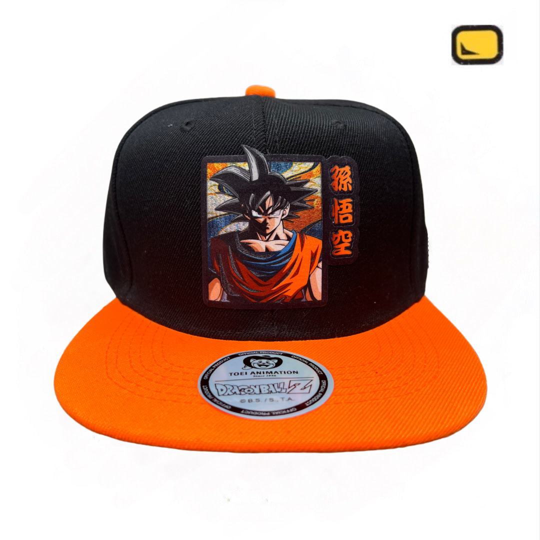 Gorra Dragon Ball Z Son Goku Negra/Naranja Snapback