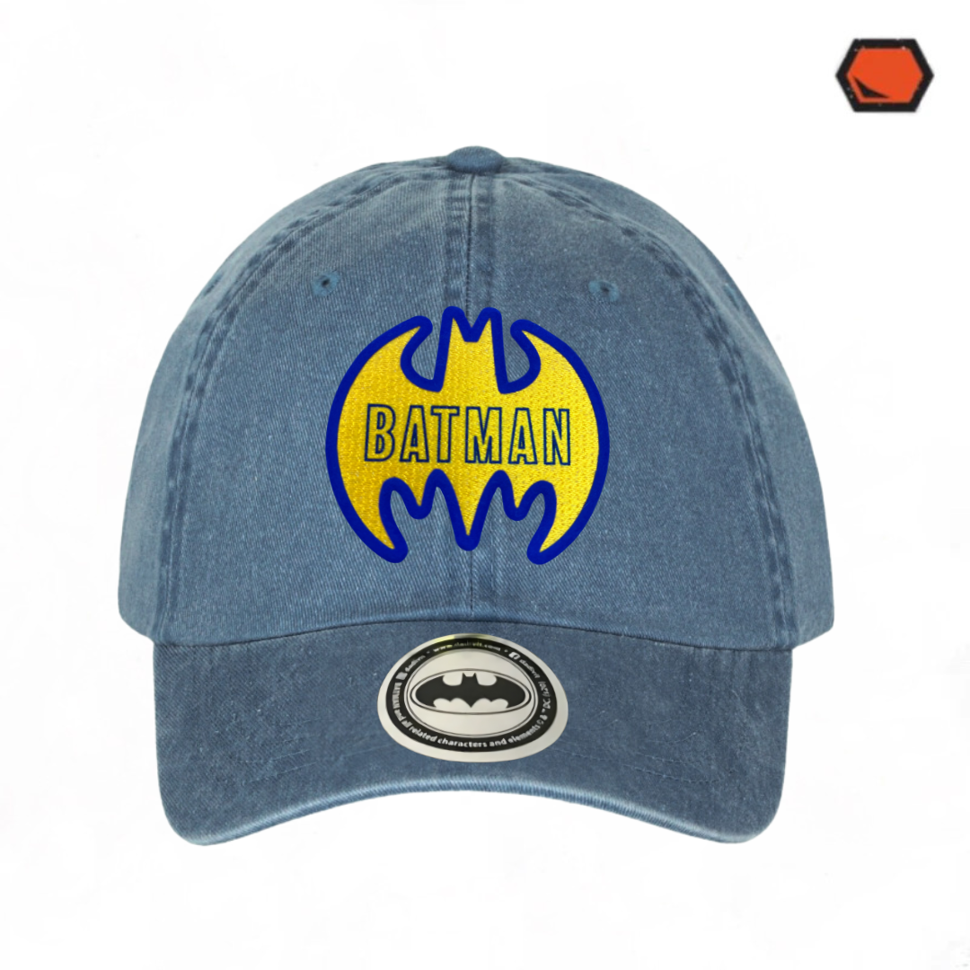 Gorra DC Comics Batman (The Bat) Azul Tipo Deslavada