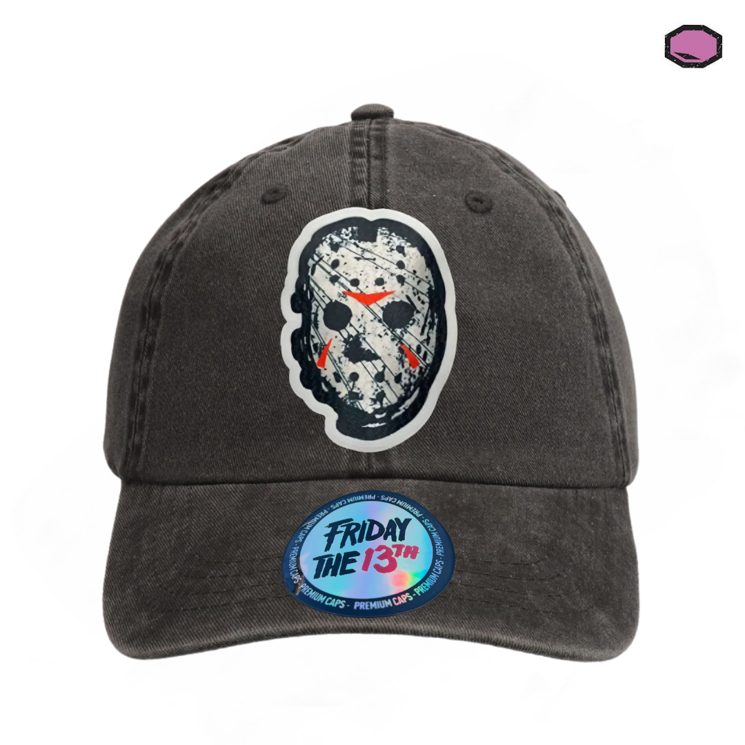 Gorra Friday the 13th Jason Voorhees Gris Tipo Deslavada