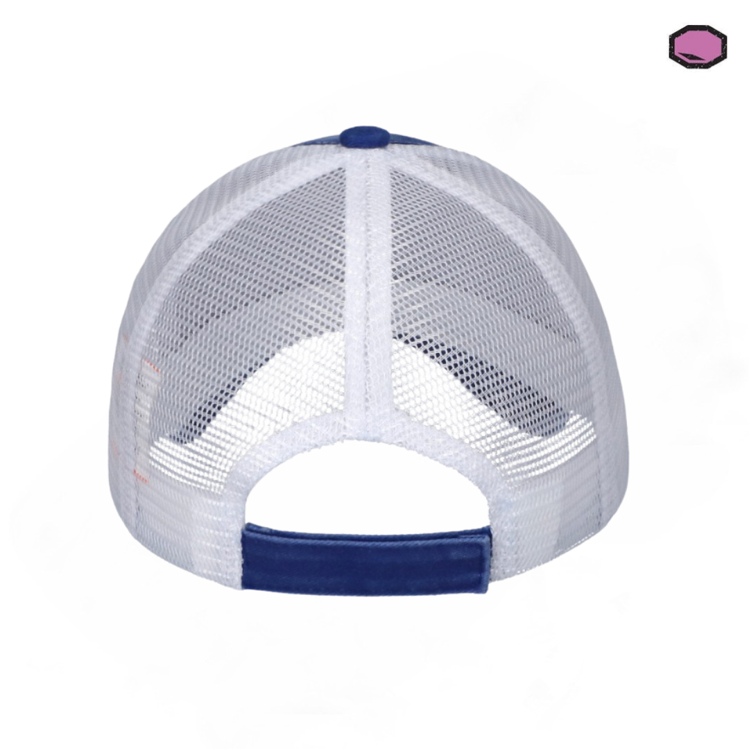 Gorra Los Cazafantasmas Stay Puft Azul Royal/Blanca Tipo Trucker Deslavada