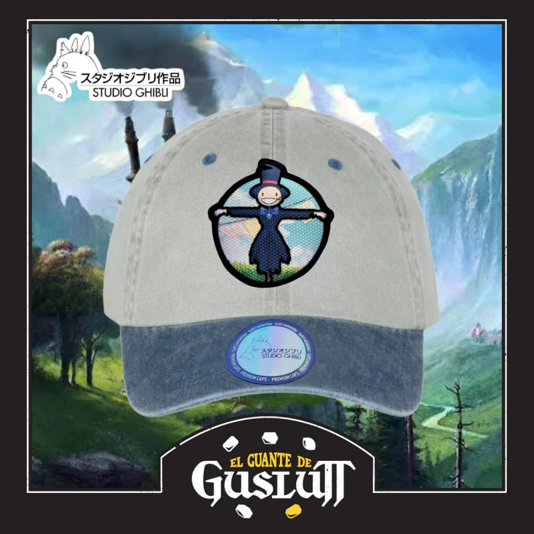 Gorra Studio Ghibli Howl’s moving castle “Turnip-Head” Beige-Azul Vintage