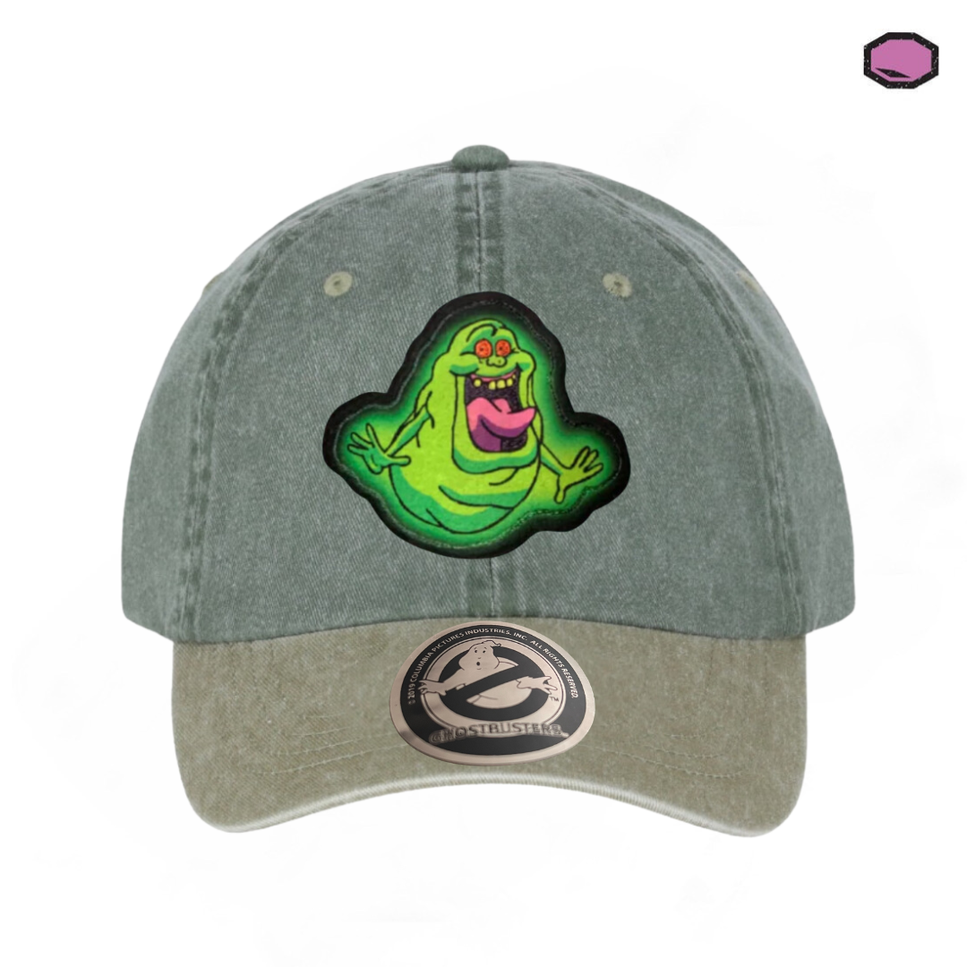 Gorra Los Cazafantasmas Slimer Verde/Beige Tipo Deslavada