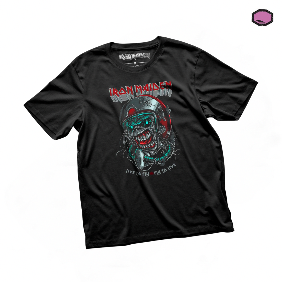 Playera Iron Maiden “Aces High” Negra