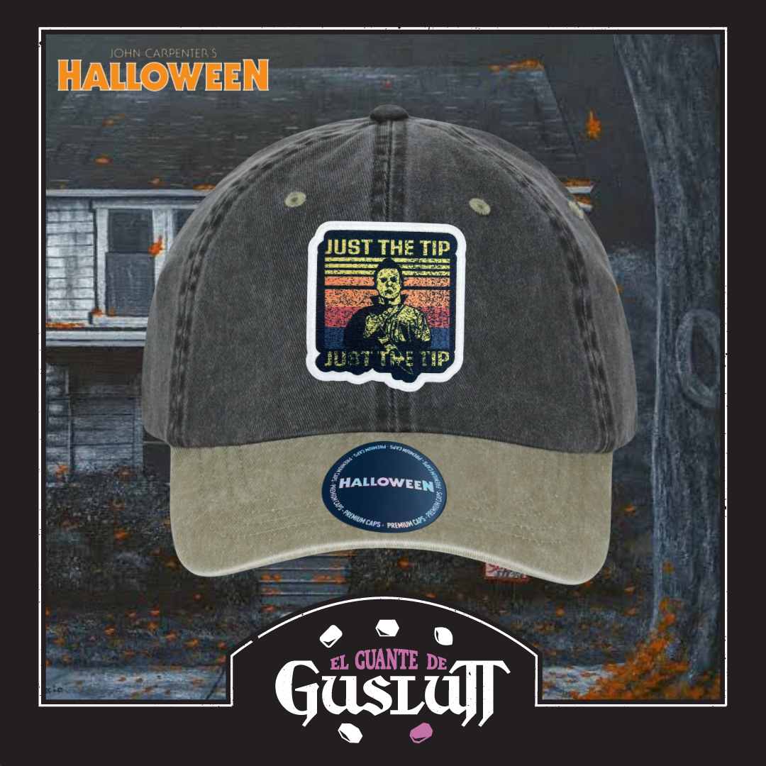 Gorra Halloween Michael Myers The Shape Gris/Beige Tipo Deslavada