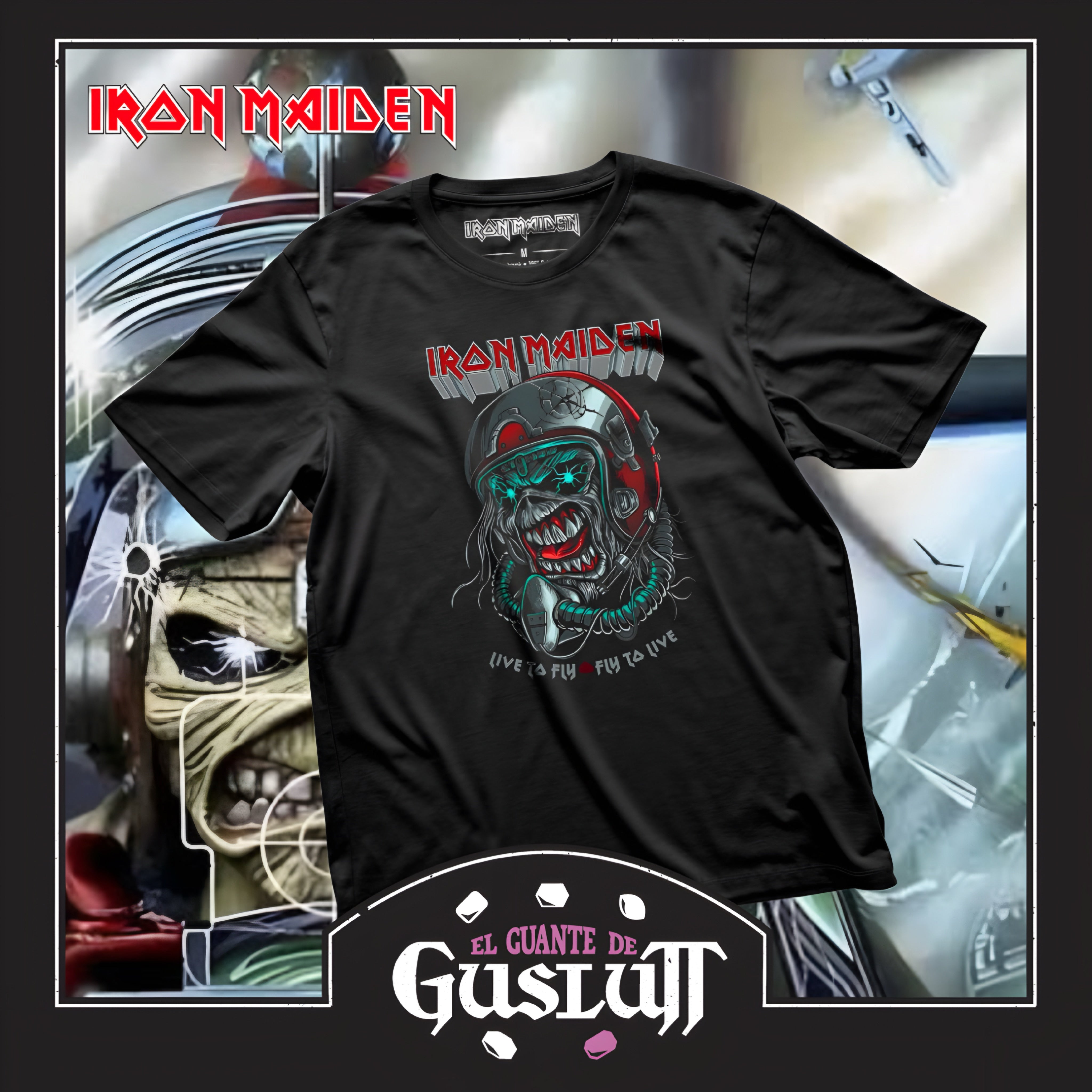 Playera Iron Maiden “Aces High” Negra