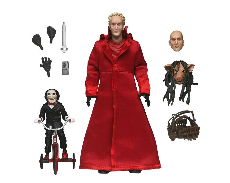 Figura NECA Saw Jigsaw Killer (Edición Bata Roja) Versión Ultimate