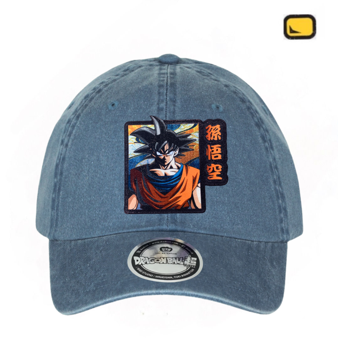 Gorra Dragon Ball Z Son Goku Azul Tipo Deslavada