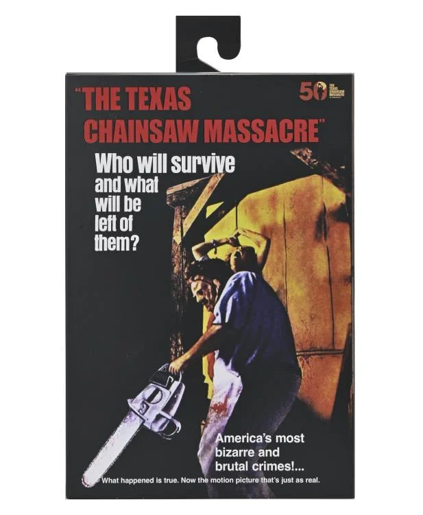 Figura NECA The Texas Chainsaw Massacre Leatherface Edición 50 Aniversario Versión Ultimate