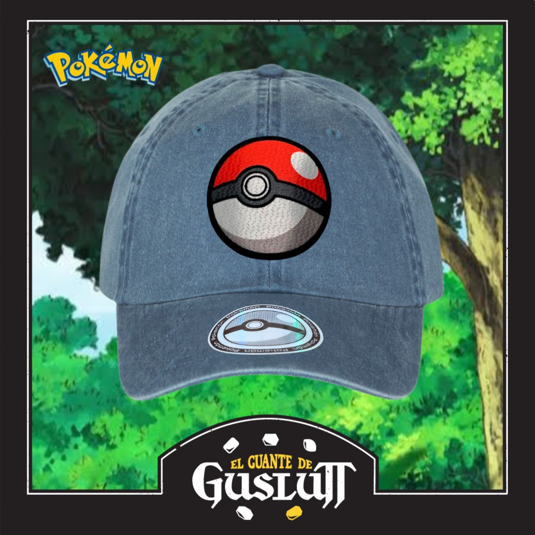 Gorra Pokémon “Gotta catch ‘em all” Azul Tipo Deslavada