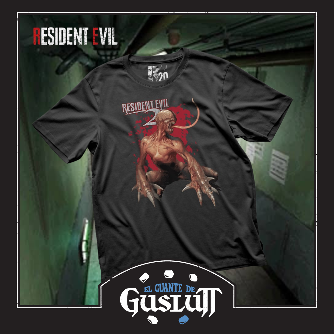 Playera Resident Evil 2 Licker Negra