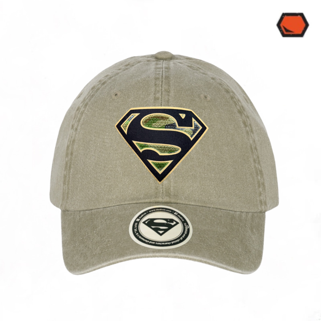 Gorra DC Comics Superman Logo Camp Beige Tipo Deslavada