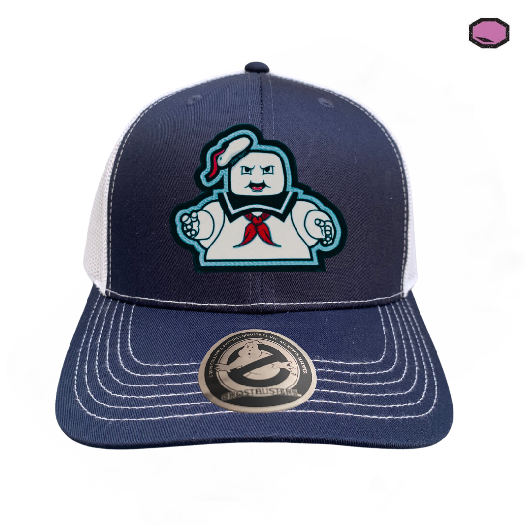 Gorra Los Cazafantasmas Stay Puft Azul Marino Tipo Trucker Premium