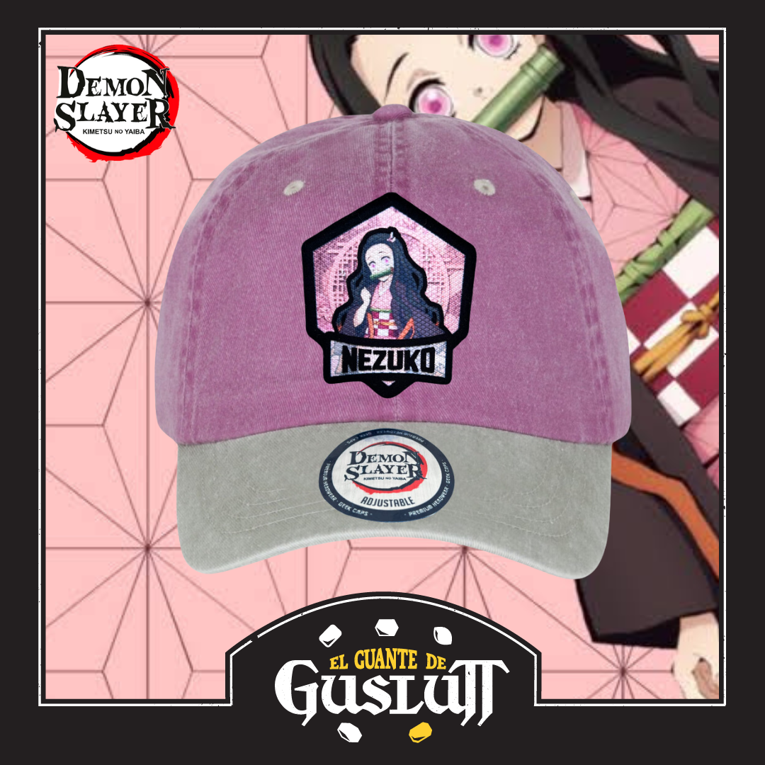 Gorra Demon Slayer: Kimetsu No Yaiba Nezuko Kamado Uva-Beige Tipo Deslavada