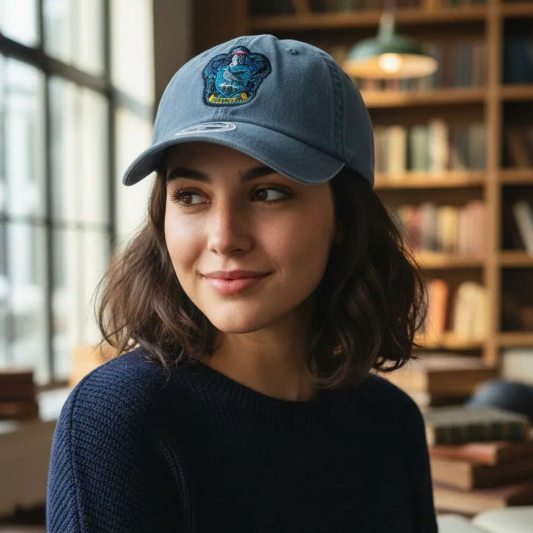 Gorra Harry Potter Ravenclaw Crest Azul Tipo Deslavada