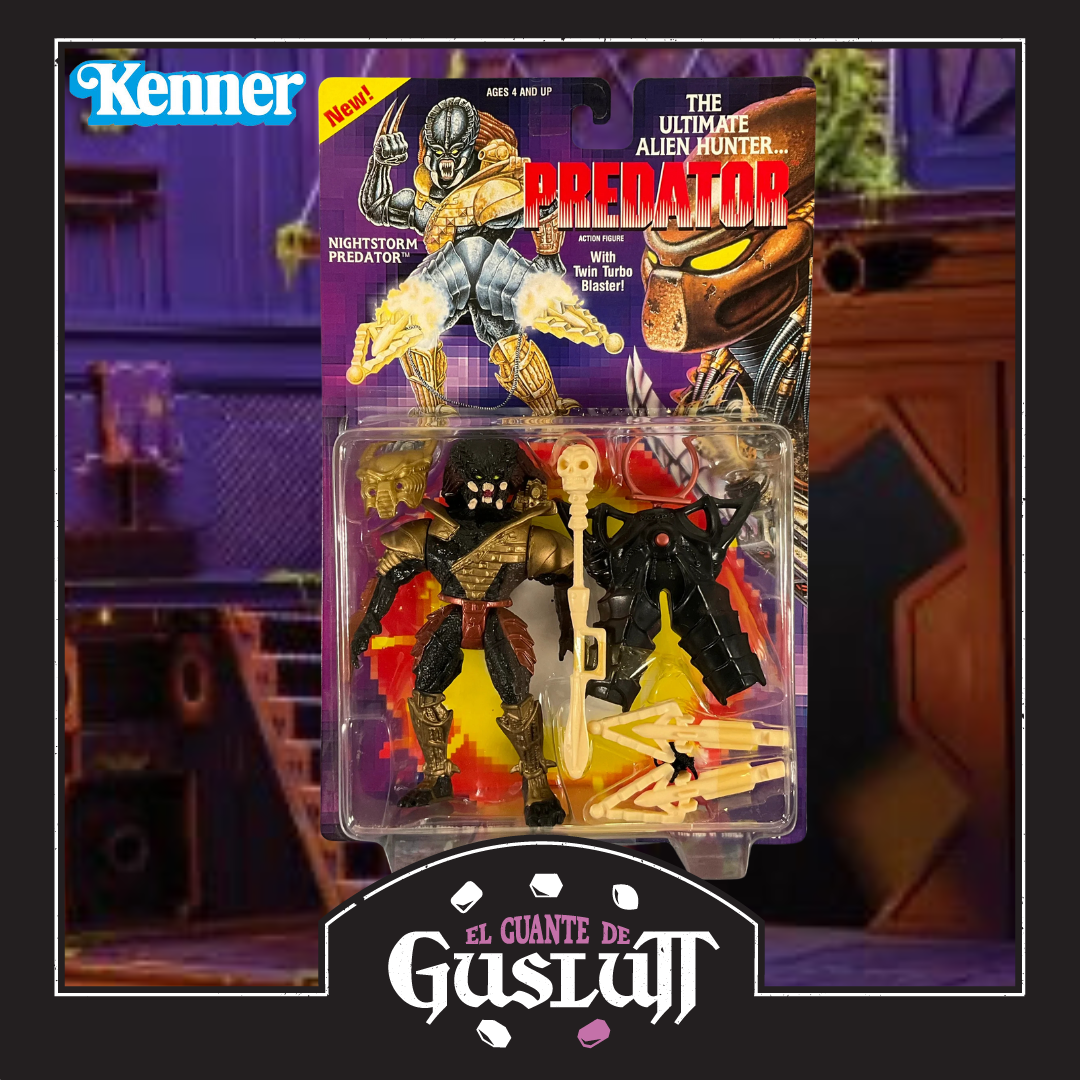 Figura Retro Kenner Nightstorm Predator con acción de ataque