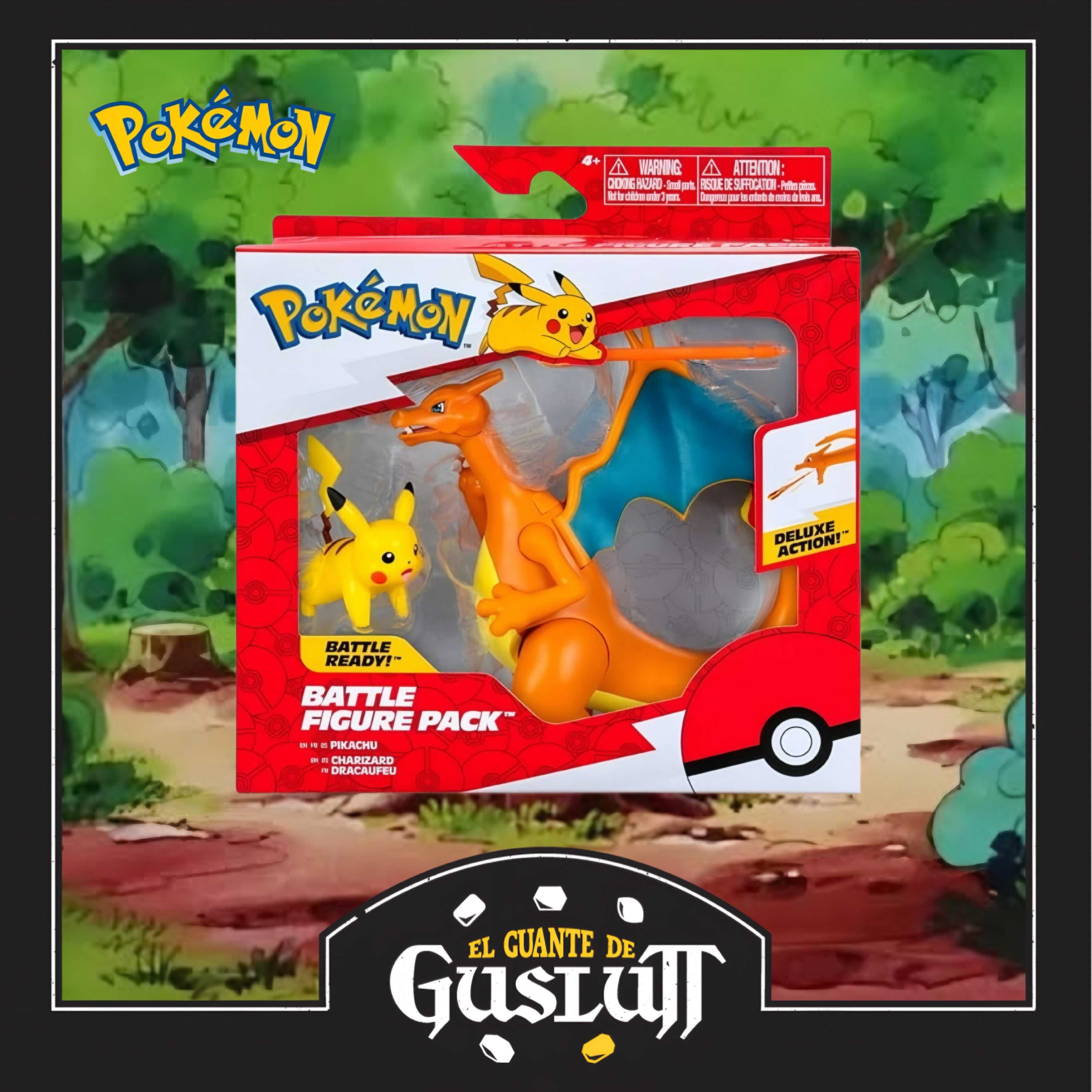 Set de Figuras de Batalla Pokémon Pikachu & Charizard
