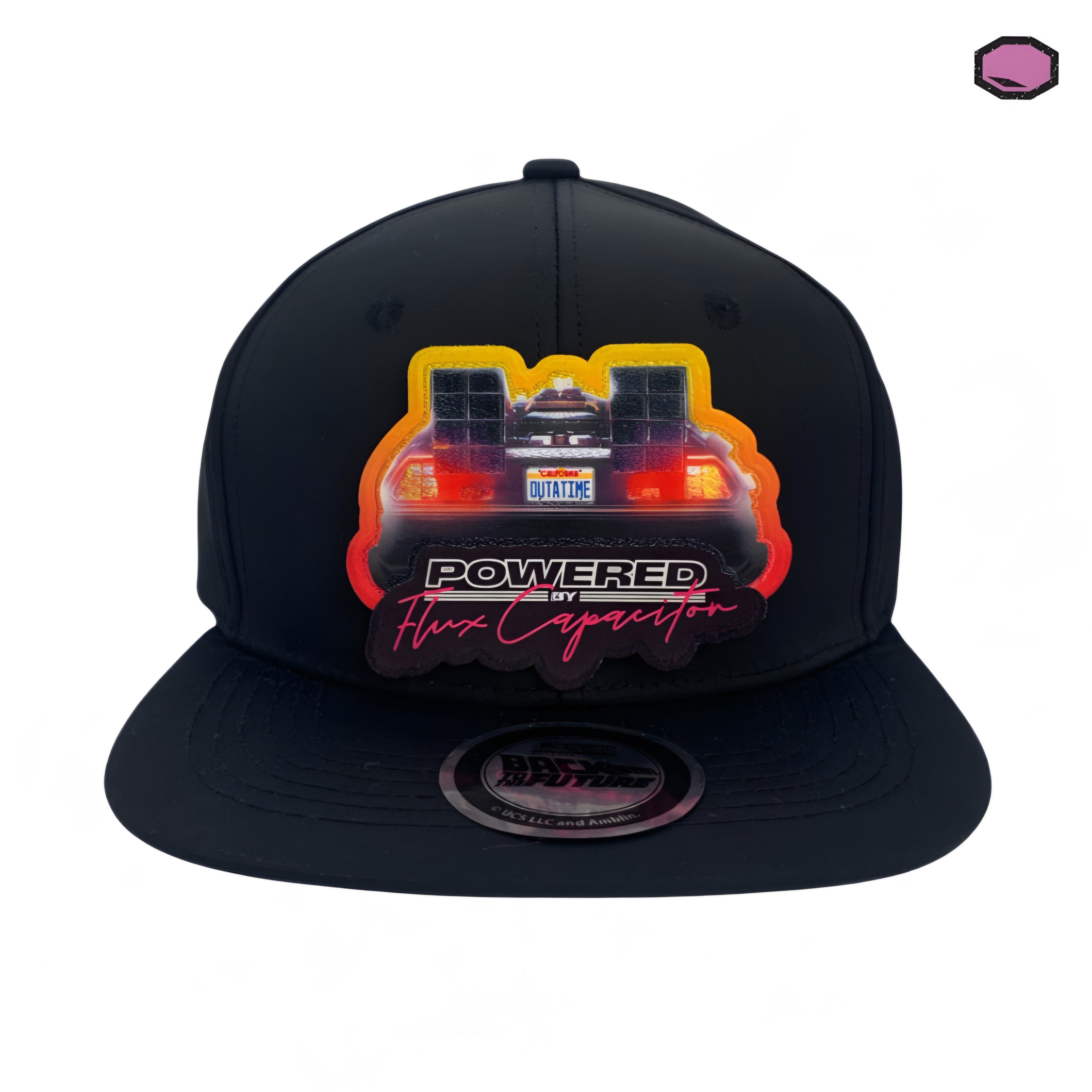 Gorra Back to the Future Delorean y Condensador de Flujo Snapback Negra