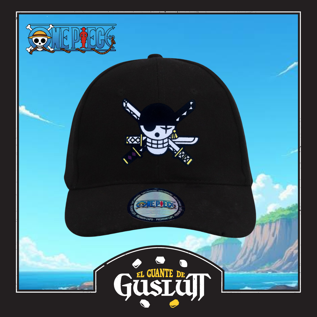 Gorra One Piece Bandera Roronoa Zoro Negra