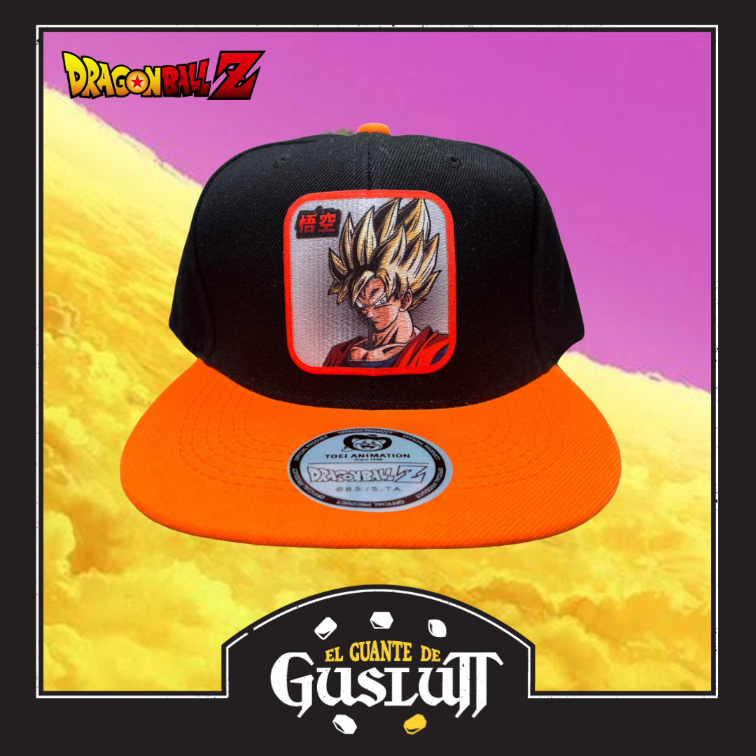 Gorra Dragon Ball Z Super Saiyan Goku Negra/Naranja Snapback