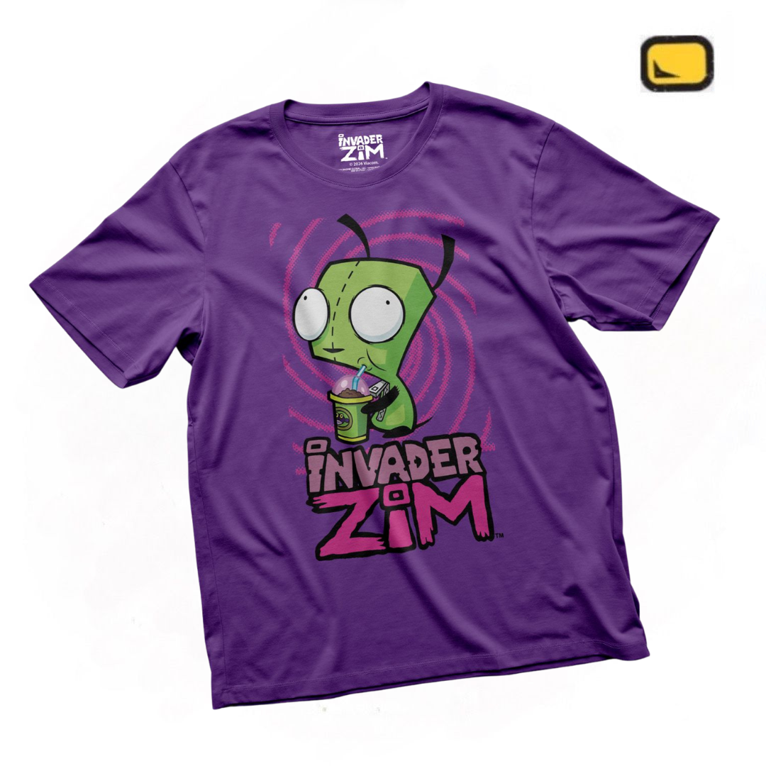 Playera Nickelodeon Invasor Zim G.I.R. Morada