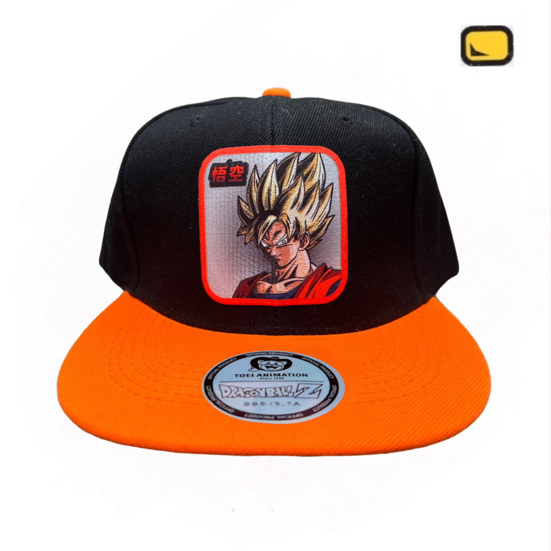 Gorra Dragon Ball Z Super Saiyan Goku Negra/Naranja Snapback