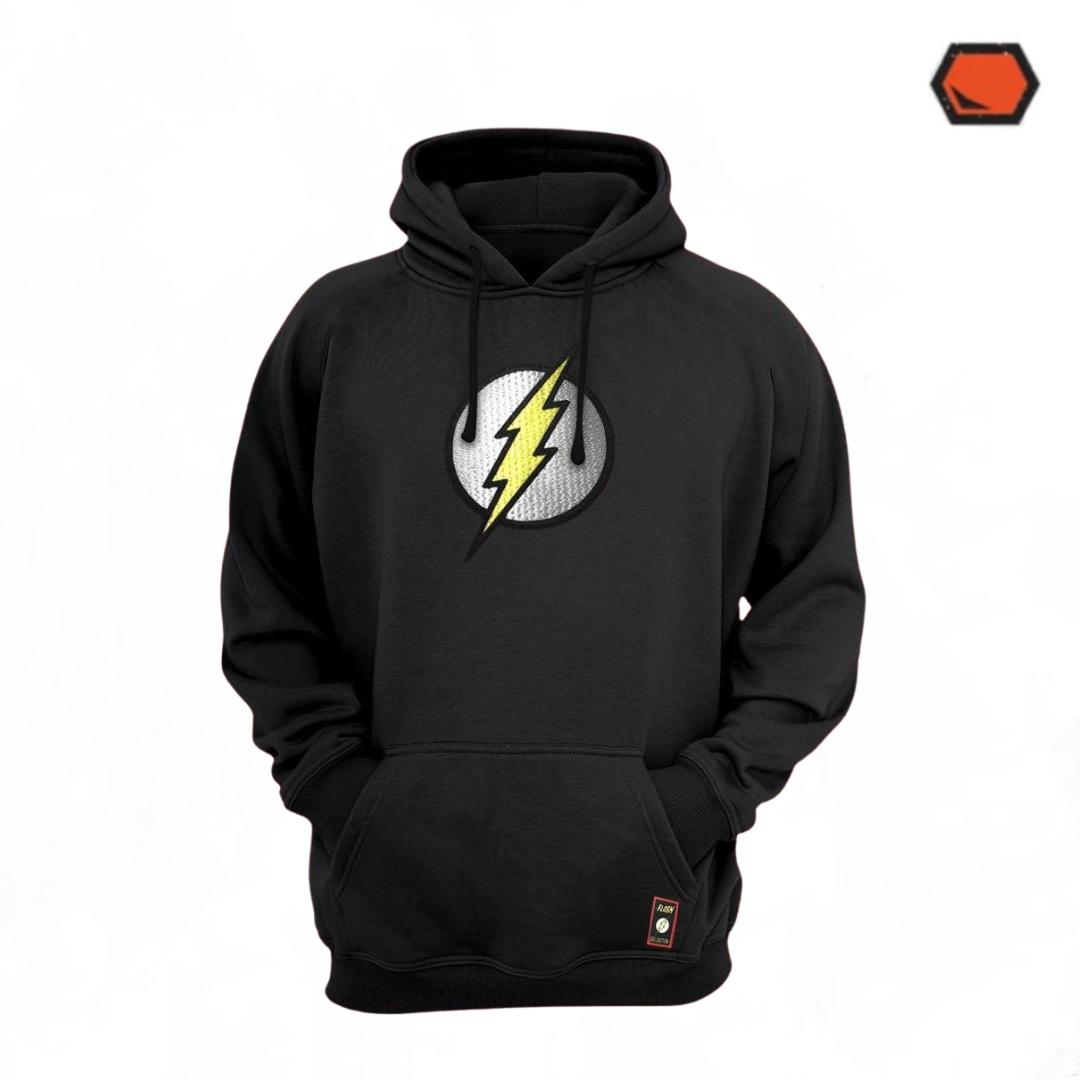 Hoodie DC Comics Flash Logo Clásico Negra