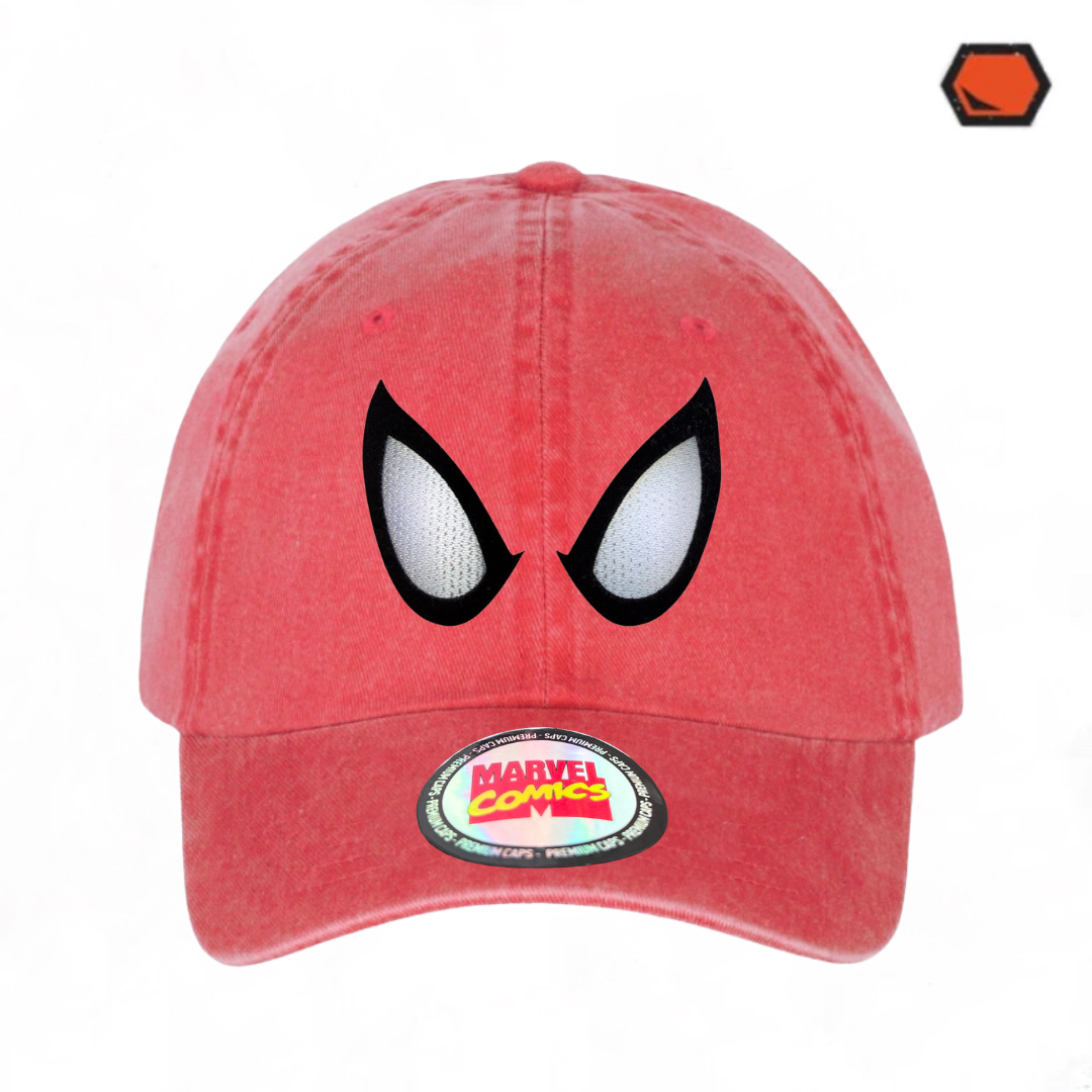 Gorra Spiderman Eyes Roja Tipo Deslavada