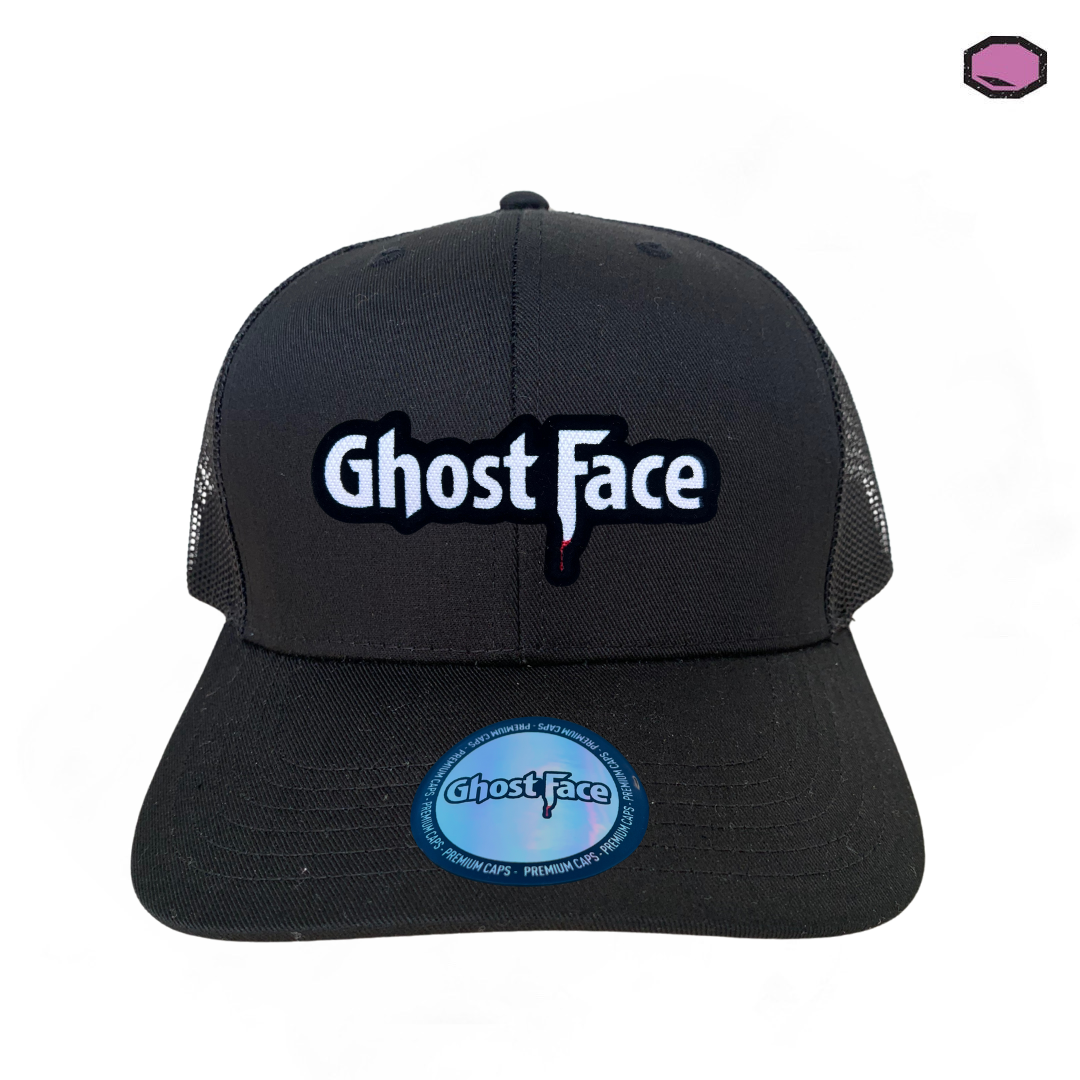 Gorra Scream Logo Ghostface Negra Tipo Trucker Premium