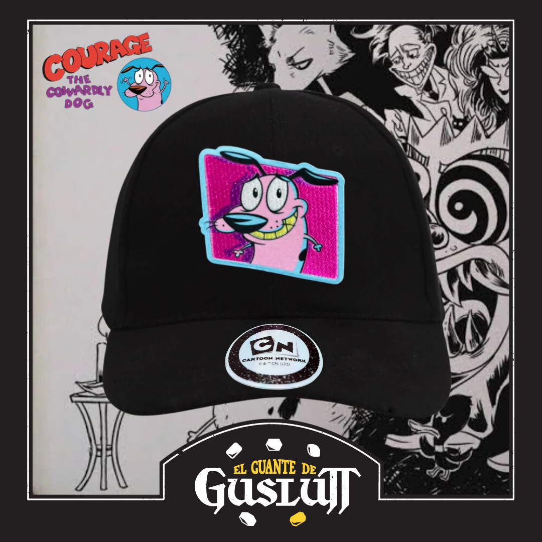Gorra Cartoon Network Coraje el perro Cobarde Sonriendo Negra