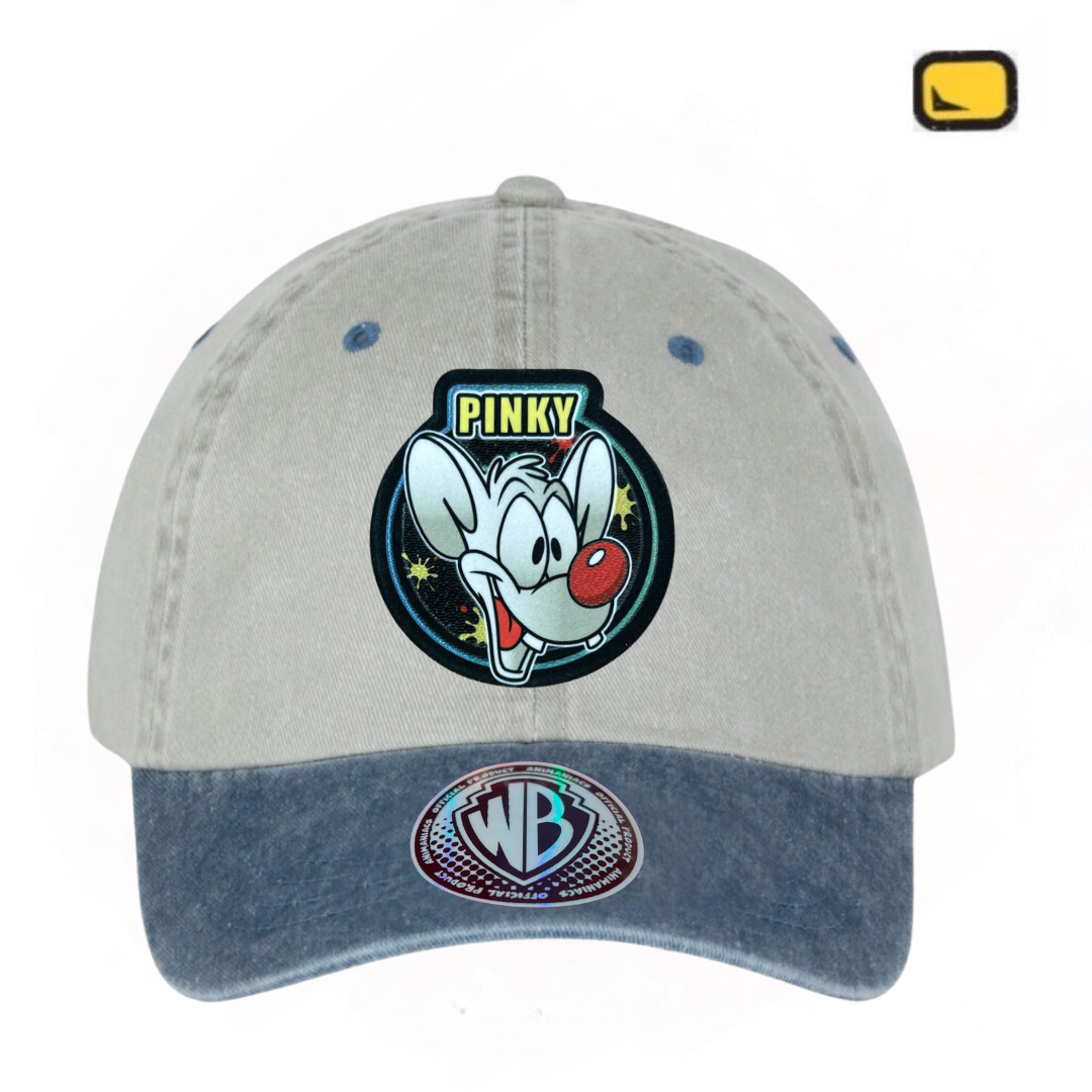 Gorra Pinky and the Brain “Pinky” Beige-Azul Vintage