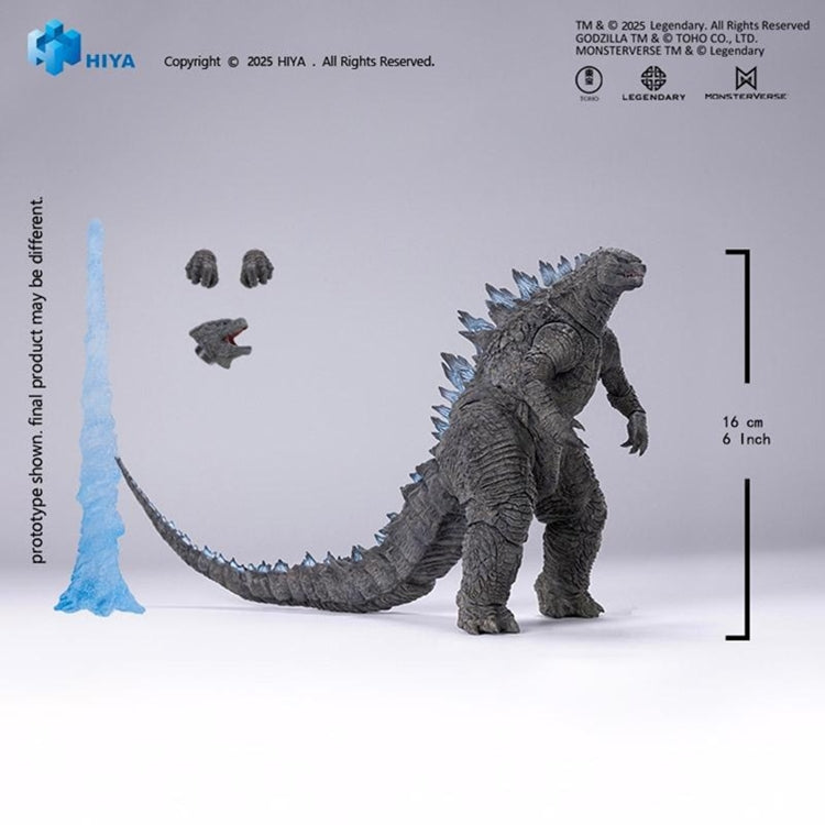 Figura Hiya Toys Godzilla Heat Ray Godzilla Versión Traslúcida 2014 Escala 1/10