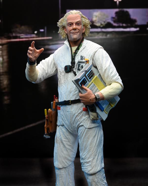 Figura NECA Volver al Futuro Doc Brown (Traje NBQ) Versión Ultimate