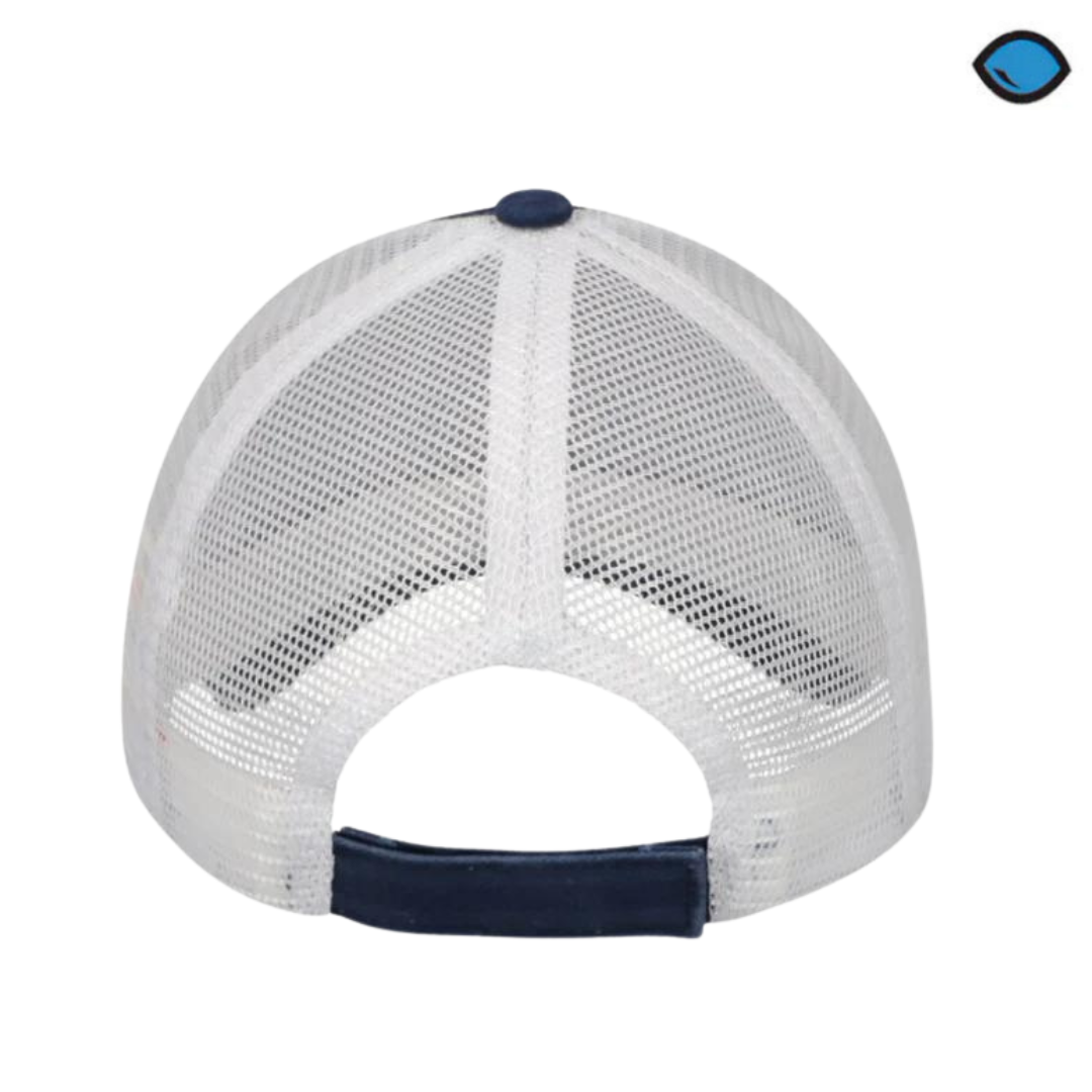 Gorra Resident Evil S.T.A.R.S. Logo Azul/Blanca Tipo Trucker Deslavada