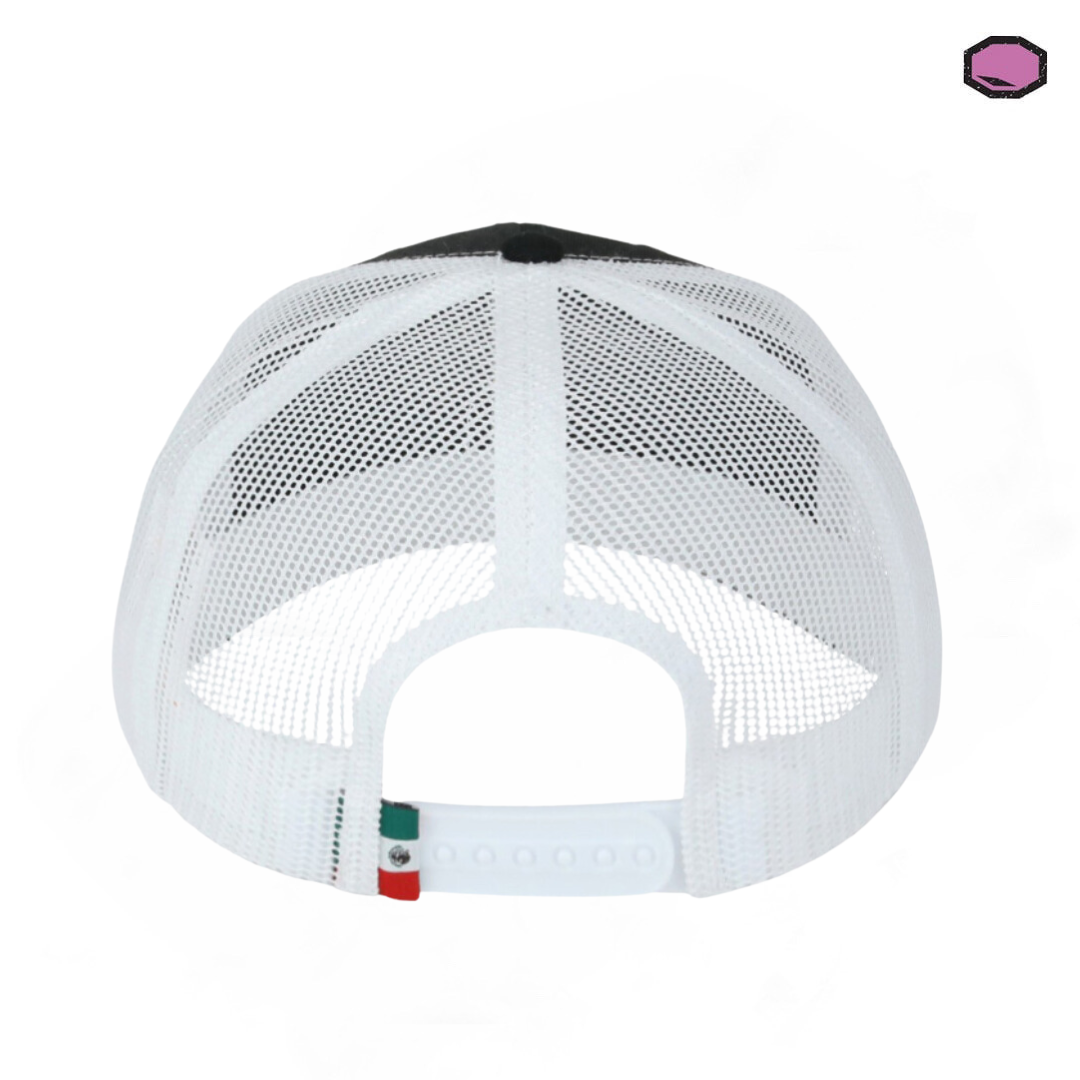 Gorra Back to the Future Logo Clásico Negra/Blanca Tipo Trucker Premium