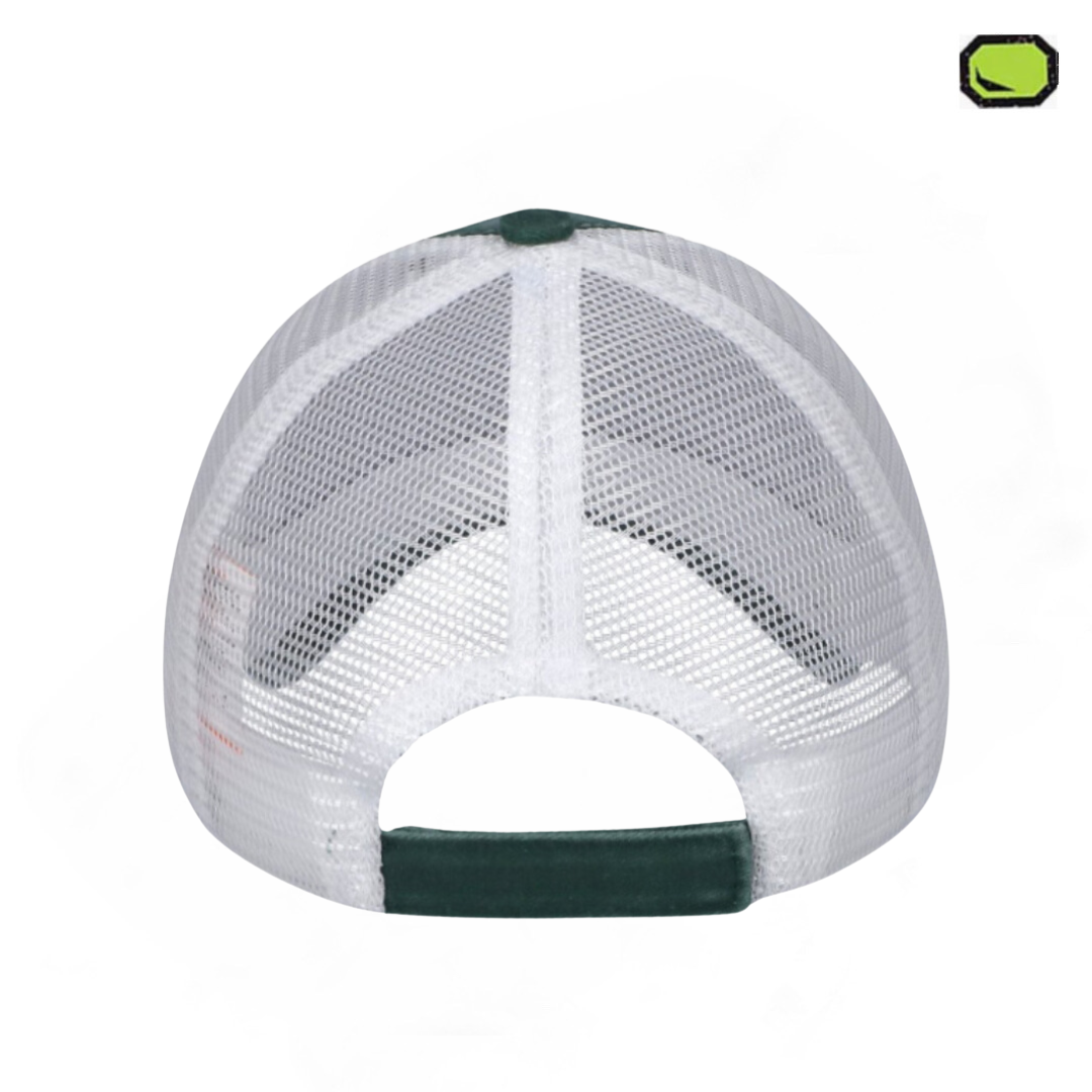 Gorra Jurassic Park Logo Clásico Rojo Verde/Blanca Tipo Trucker Deslavada