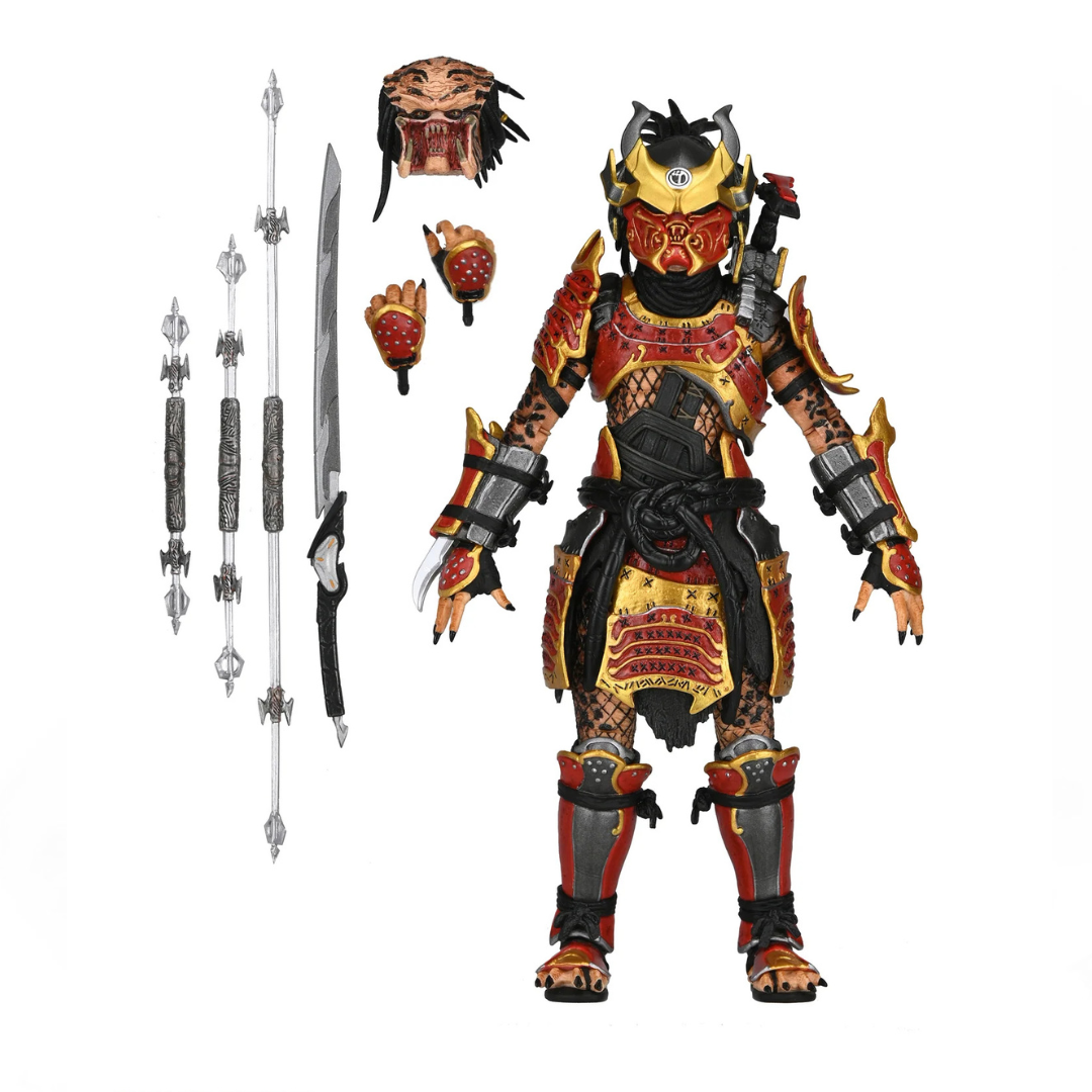 Figura NECA Predator Hunting Grounds Samurai Predator Versión Ultimate