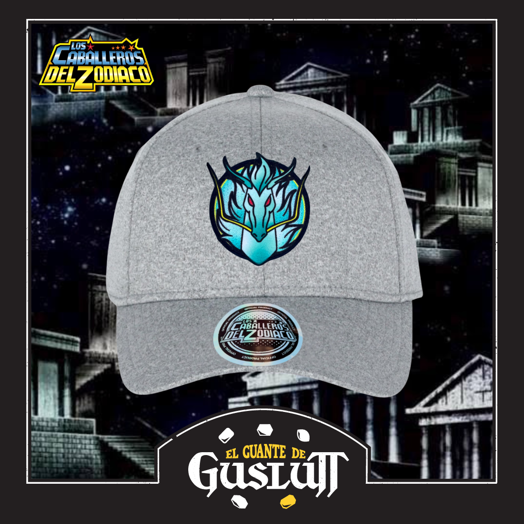 Gorra Los Caballeros del Zodiaco Dragón Shiryu Gris Jaspe