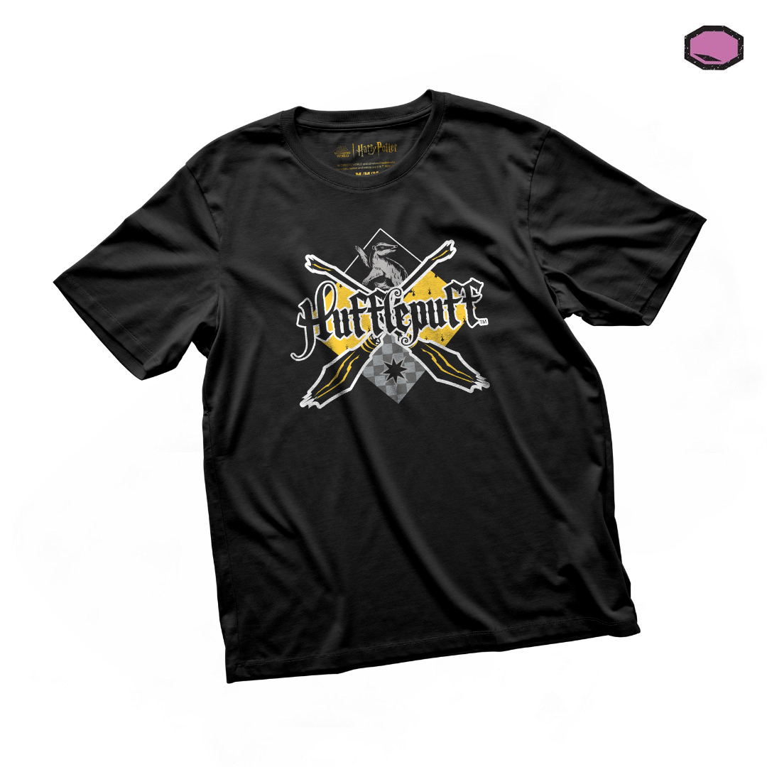 Playera Harry Potter Hufflepuff Quidditch Team Negra